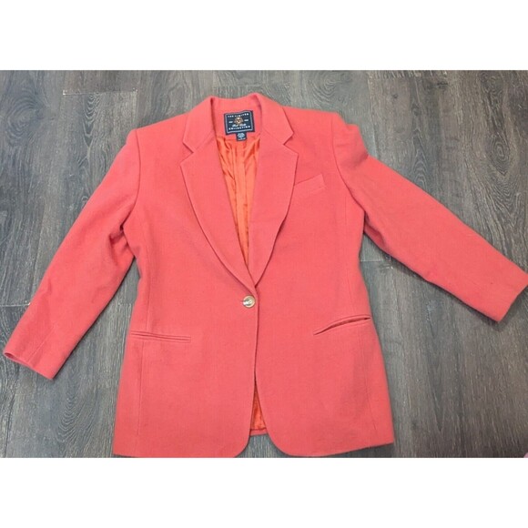 The Limited Collection Womens Suit Jacket Blazer Coral Cashmere Blend Siz Large - Picture 1 of 3